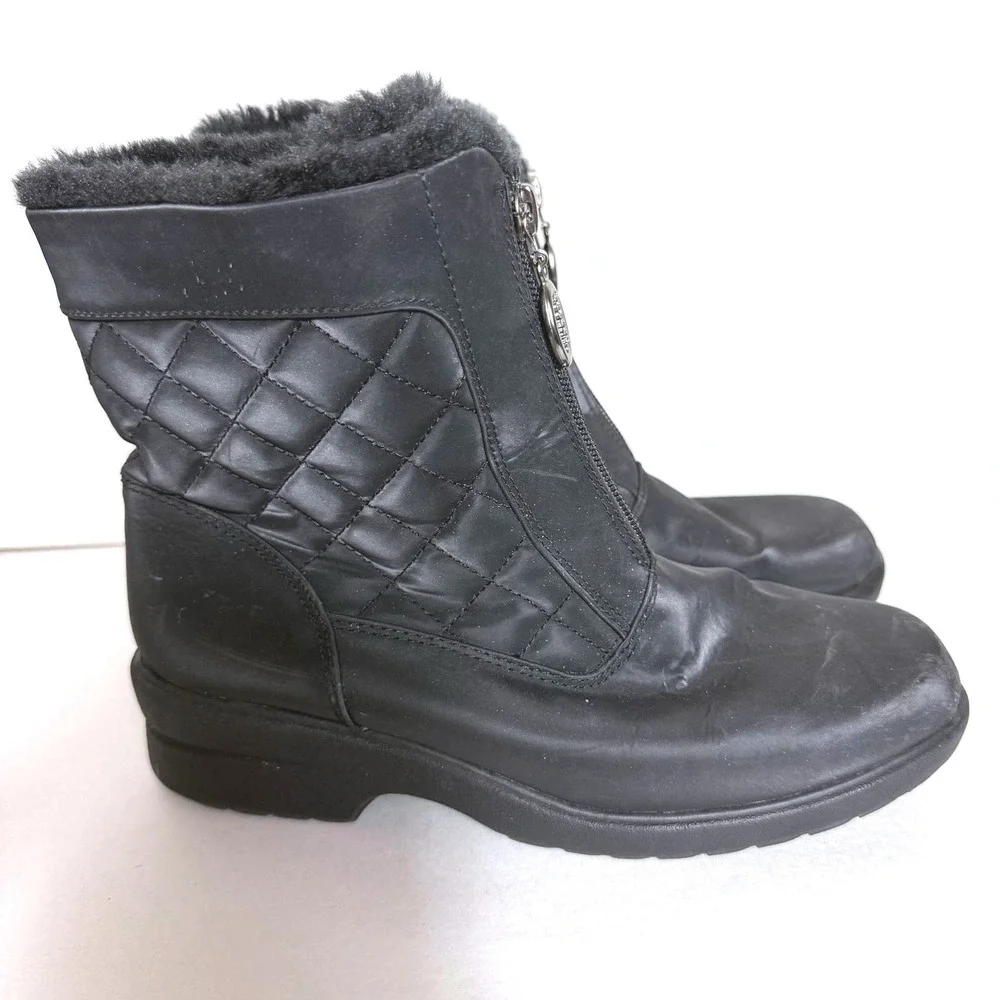 Boston Accent Women's 8M Black Waterproof Ankle‎ Boots  Lined Winter